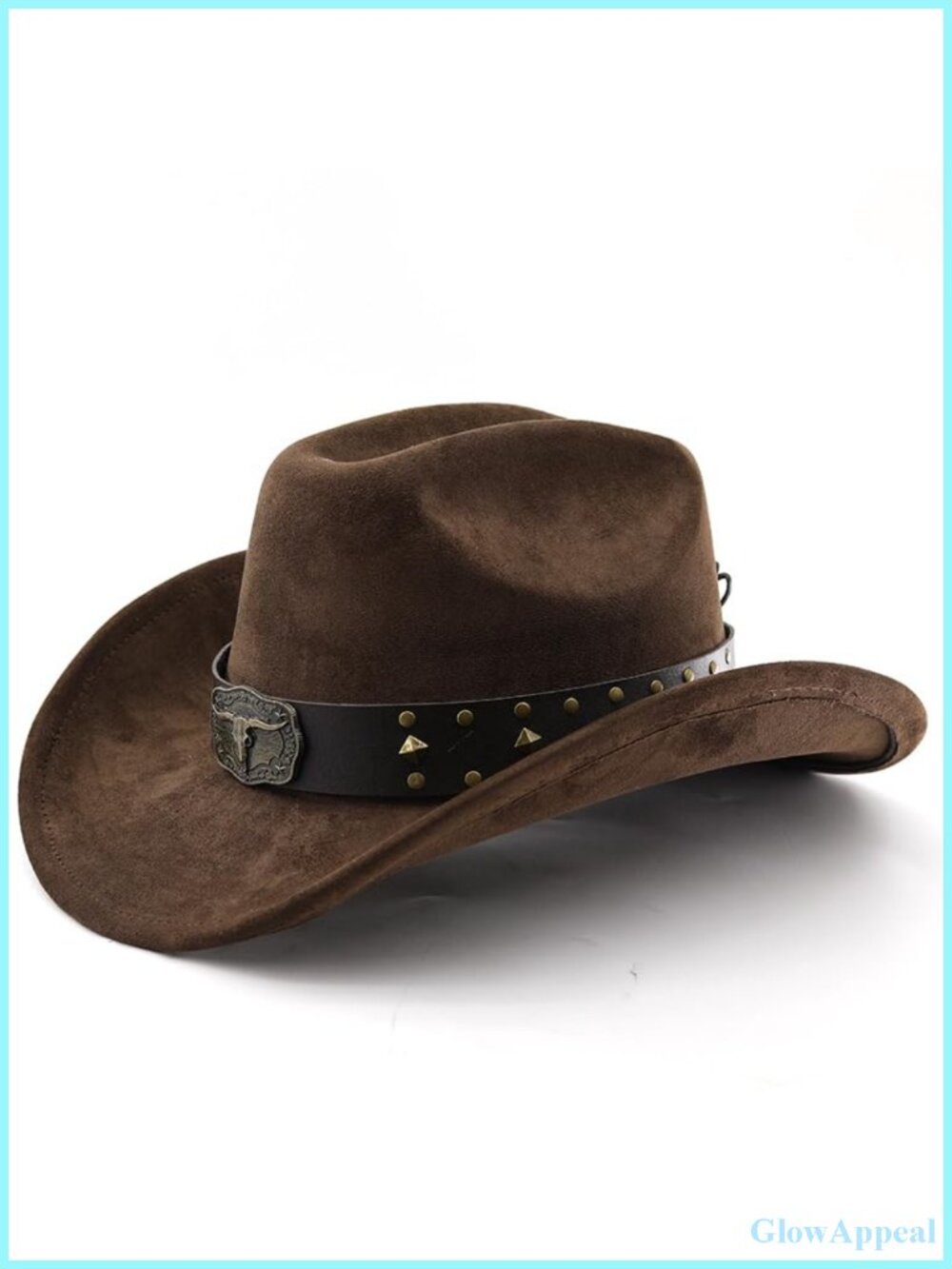 Faux Suede Cowboy Hat with Shapeable Wide Brim for Women Men One Size